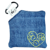 LG Square Dri Pawz - Recycled Vintage Denim w/Custom Embroidery